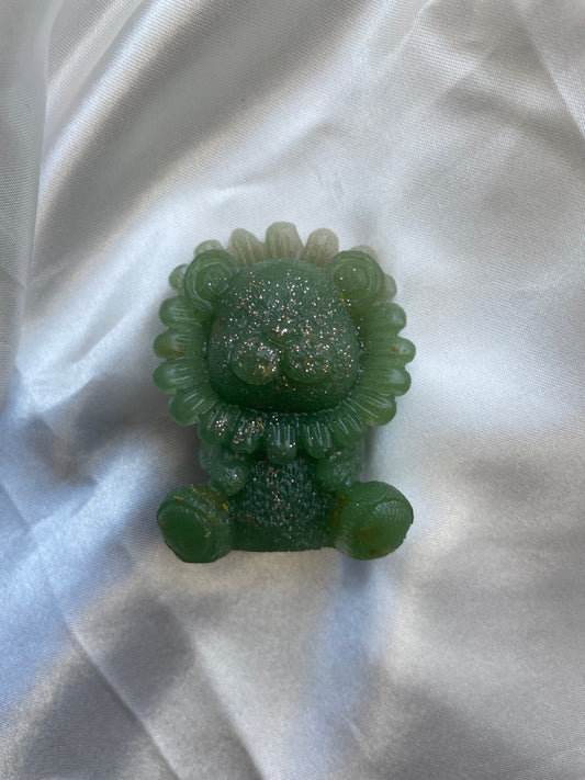 Figurine lion vert pomme