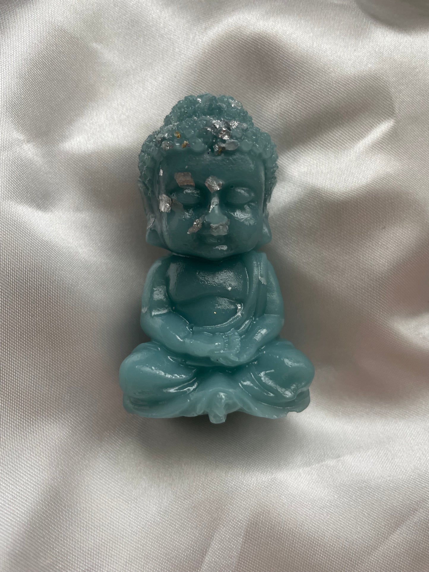 Figurine bouddha assis bleu