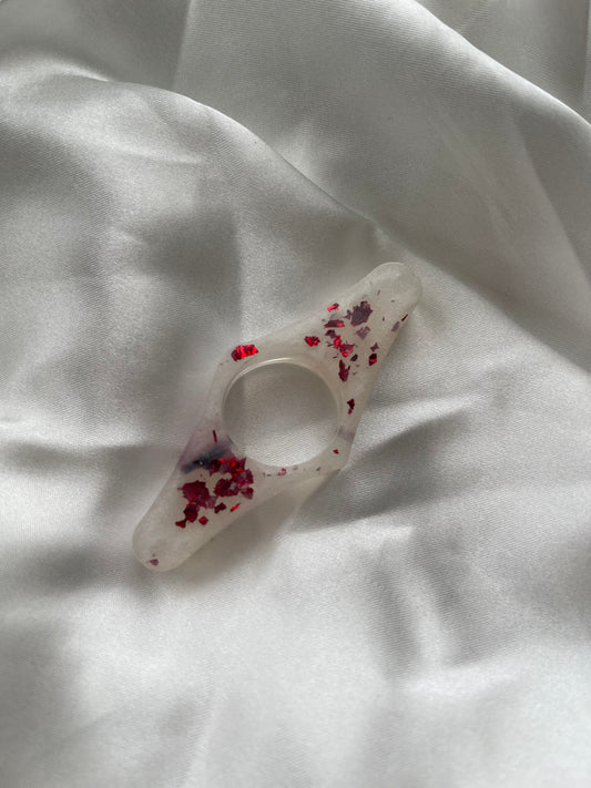 Bague de lecture instable rouge blanc