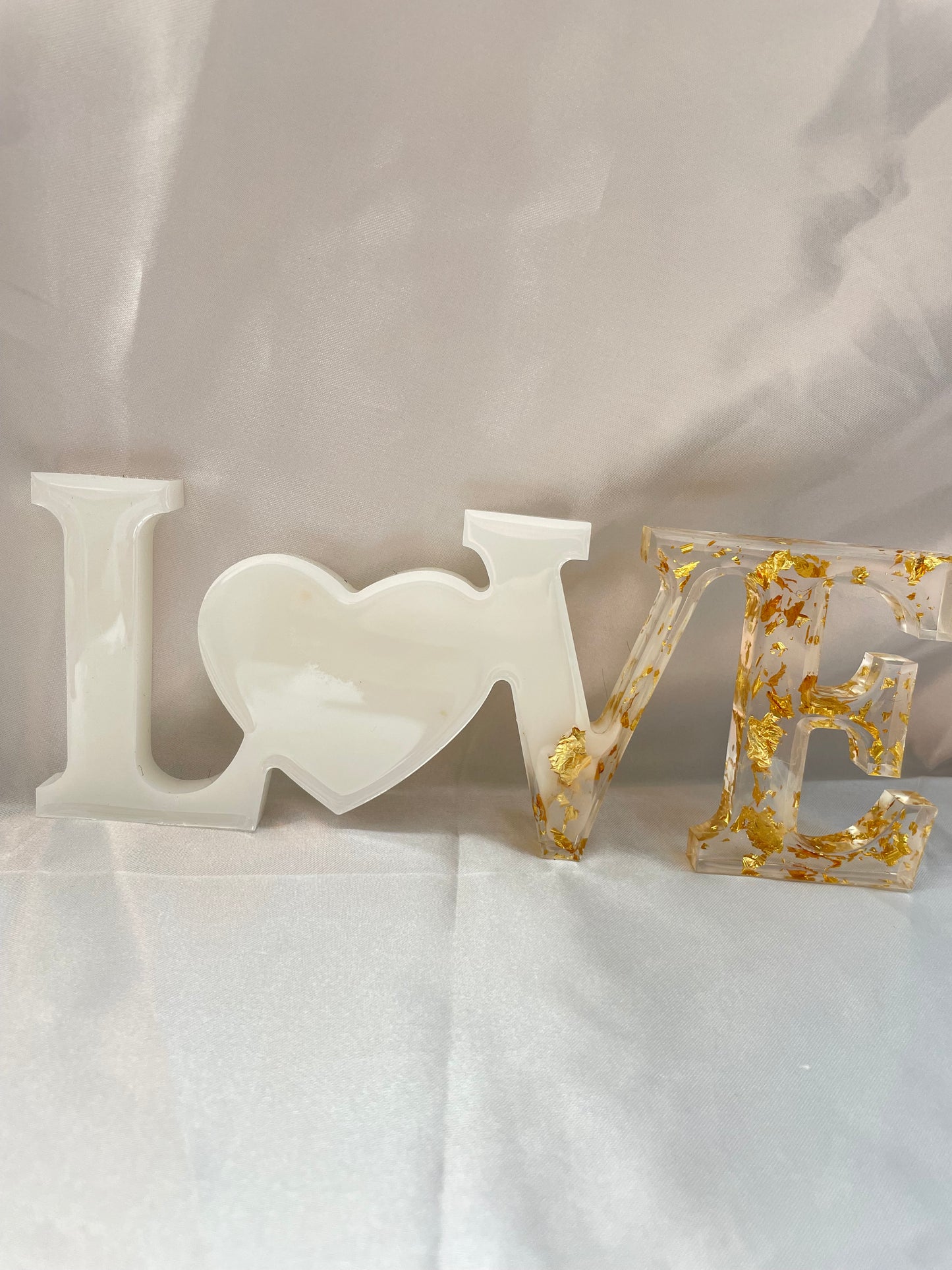 Decoration LOVE blanc et or