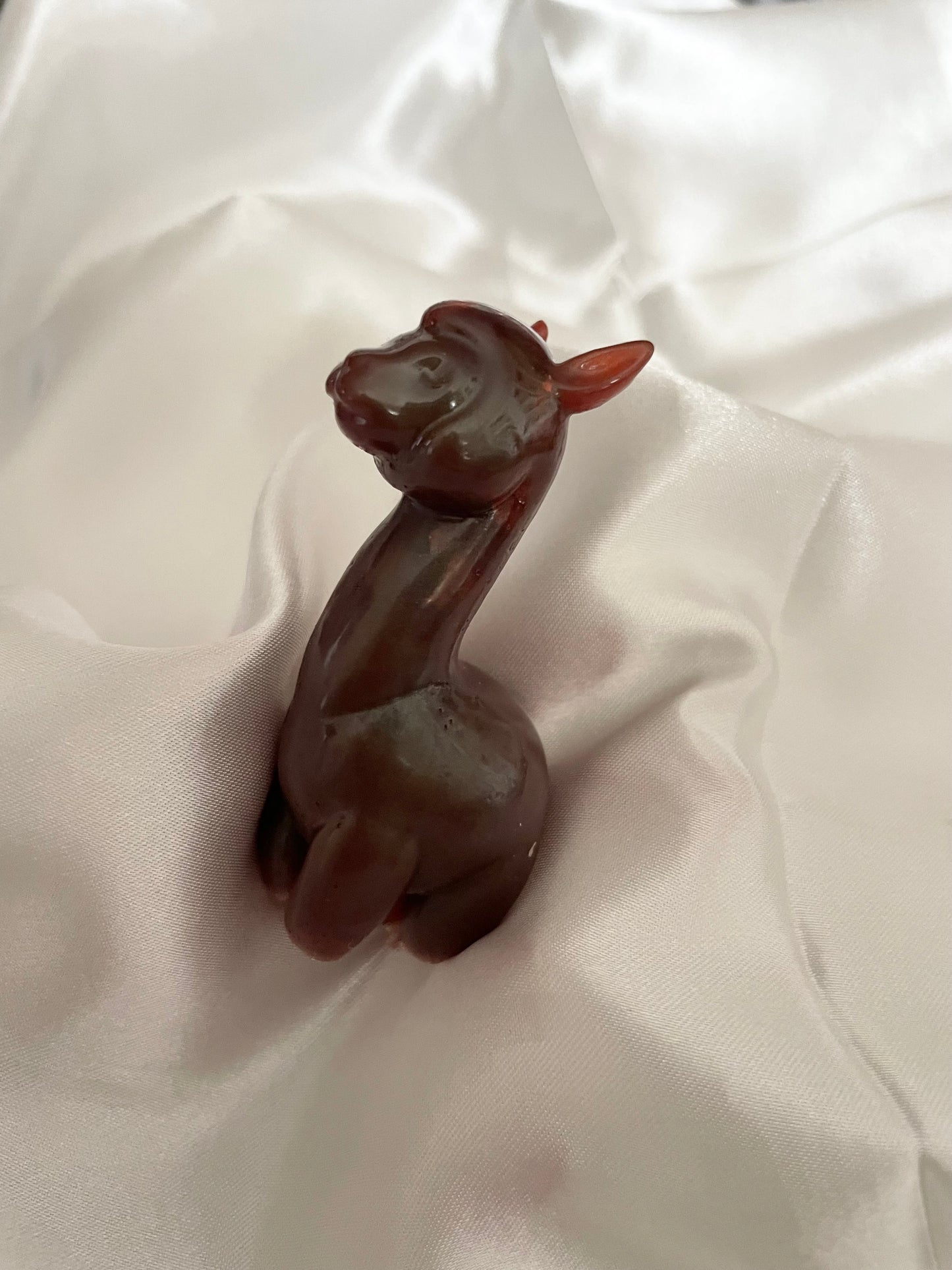 Figurine lama marron